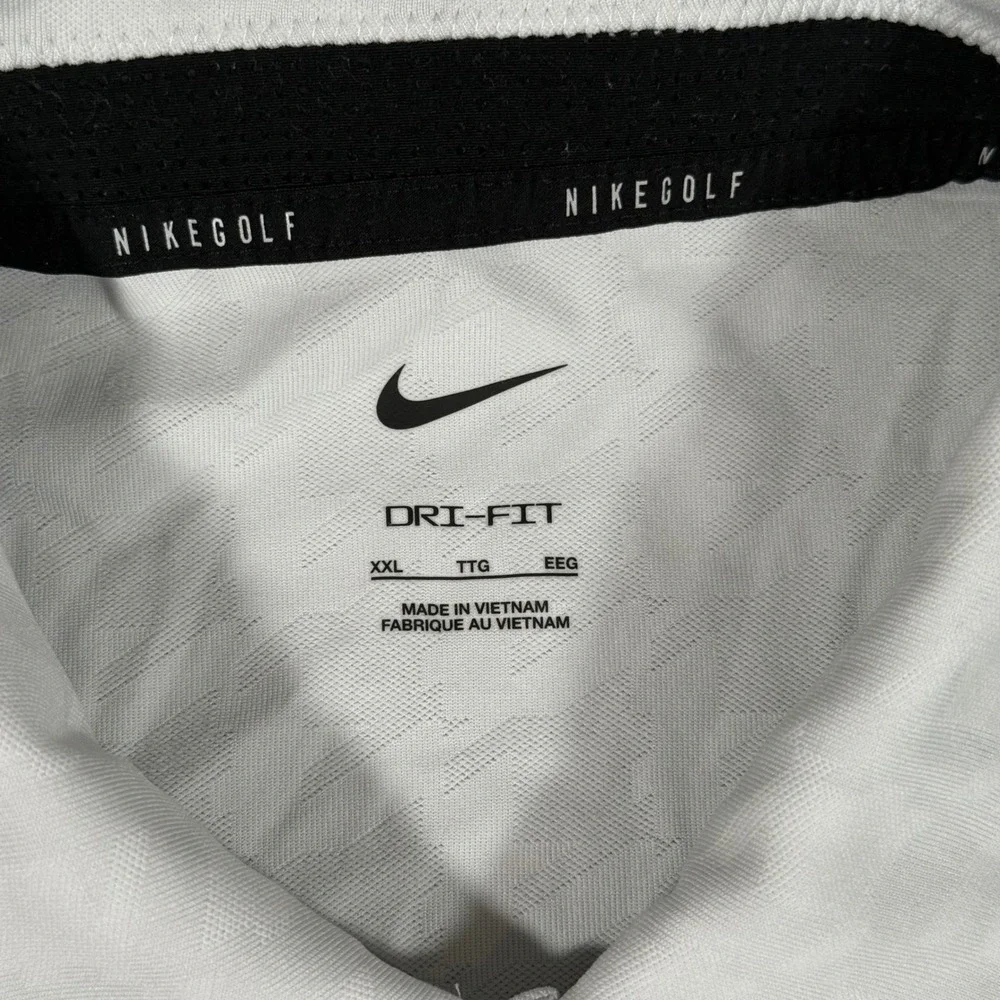 Nike‎ Golf Dri-FIT Polo Shirt 2 Button Mens 2XL Light Gray - Picture 3 of 8